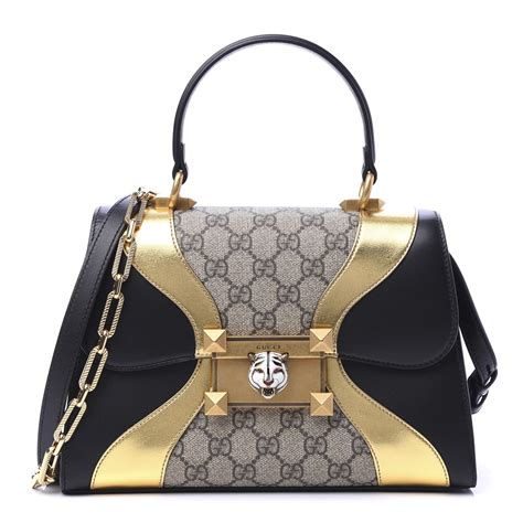 black gucci monogram handbag